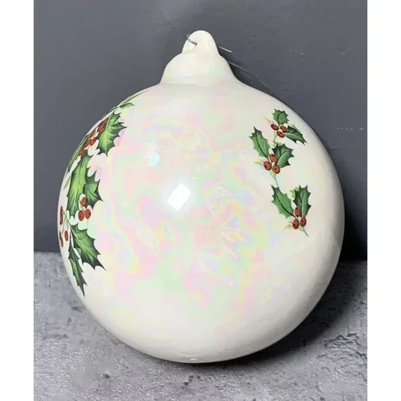 Porcelain Glass Christmas Ornaments 3.5in. (lot of 3) - Picture 8 of 8